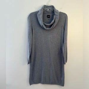 Black Label SAKS Fifth Avenue Gray Cowl Neck Sweater Dress Medium Viscose